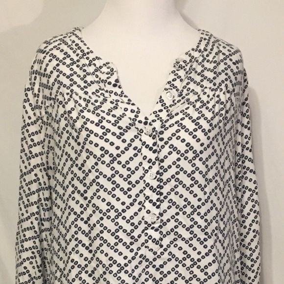 Lucky Brand Tops - Lucky Brand Womens 1/2 Button Tunic Blouse